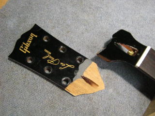 Gibson Les Paul ネック折れ ギターリペア・ベース修理工房 NINTH( ナインス）東京、高円寺 