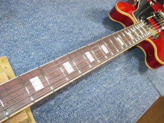 Gibson ES-339、リペア、フレット交換、ナット交換、メンテナンス、弦高、調整、ナインス、東京